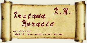 Krstana Moračić vizit kartica